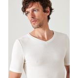 Damart - Thermolactyl Sensitive - T-shirt met Korte Mouwen - V-hals - Wit