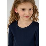Damart - Thermolactyl T-shirt met ronde hals geribde fleece - Enfant - Blauw - 8ANS