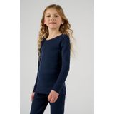 Damart - Thermolactyl T-shirt met ronde hals geribde fleece - Enfant - Blauw - 8ANS
