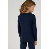 Damart - Thermolactyl T-shirt met ronde hals geribde fleece - Enfant - Blauw - 8ANS