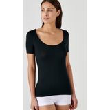 Damart - T-shirt met korte mouwen onzichtbaar Thermolactyl - Dames - Zwart