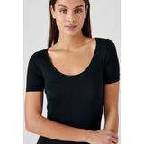 Damart - T-shirt met korte mouwen onzichtbaar Thermolactyl - Dames - Zwart
