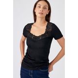 Damart - T-shirt Korte Mouwen - Zwart - Thermolactyl - Vrouwen