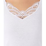 DAMART - Geribd T-shirt - Wit - Acryl - Lange Mouwen - Thermolactyl Warmtegraad 3