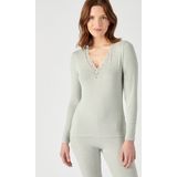 Thermoshirt - Zwart - Stretch Microvezel - Lange Mouwen - Kant bij V-hals