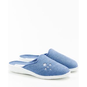 Damart - Badstoffen muiltjes - Dames - Blauw - 36