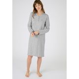 Damart - Nachthemd - Mêleegrijs - Korte Mouwen - Polyester