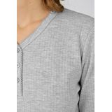 Damart - Nachthemd - Mêleegrijs - Korte Mouwen - Polyester