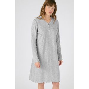 Damart - Nachthemd - Mêleegrijs - Korte Mouwen - Polyester