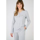 Pyjama met lange mouwen DAMART. Polyester materiaal. Maten XS. Grijs kleur