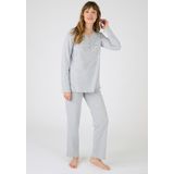 Pyjama met lange mouwen DAMART. Polyester materiaal. Maten XS. Grijs kleur