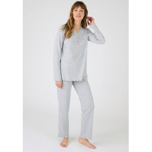 Pyjama met lange mouwen DAMART. Polyester materiaal. Maten XS. Grijs kleur