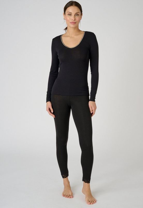 Damart - T-shirt Thermolactyl Sensitive - Vrouwen - Zwart - Microvezel