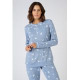 Damart - Pyjama - Blauw - Thermolactyl interlock mesh - Dames