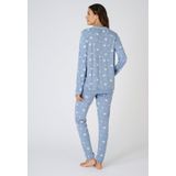 Damart - Pyjama - Blauw - Thermolactyl interlock mesh - Dames