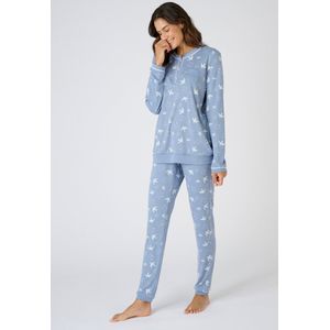 Damart - Pyjama - Blauw - Thermolactyl interlock mesh - Dames