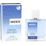 Mexx Fresh Splash For Him, Eau de Toilette, aromatische citrusgeur voor heren, glazen fles met verstuiver, 50 ml