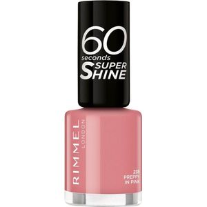 3x Rimmel Nagellak 60 Seconds SuperShine 235 Preppy In Pink 8 ml