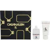 Unisex cadeauset: Calvin Klein Everyone Gift Set, 50ml Eau De Toilette Spray + 100ml Shower Gel -  Maat: One size