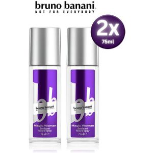 Sibastore Deo-Spray Bruno Banani Magic Woman - Deodorant Spray für Frauen, 2 x 75ml