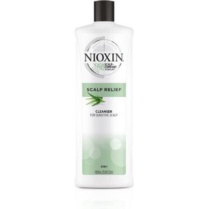 Nioxin scalp relief Shampoo 1000ml - Normale shampoo vrouwen - Voor Alle haartypes