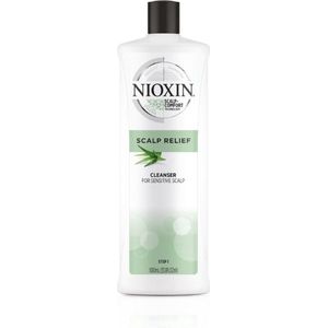 Nioxin scalp relief Shampoo 1000ml - Normale shampoo vrouwen - Voor Alle haartypes