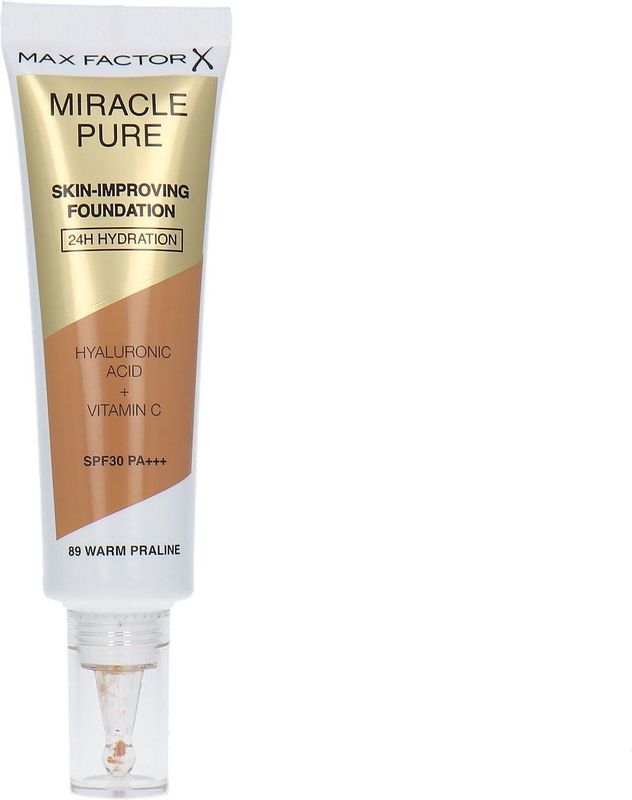 Max Factor Miracle Pure Skin Langaanhoudende Make-up SPF 30 Tint 89 Warm Praline 30 ml