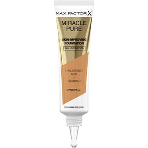 Max Factor - Miracle Pure Vegan Foundation - 76 Warm Golden - Huidverbeterend