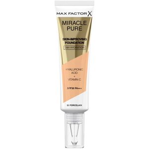 3x Max Factor Miracle Pure Foundation 30 Porcelain 30 ml