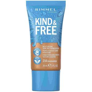 Rimmel London KIND & FREE Vegan Foundation - 201 Classic Beige - 100% Vegan - Dermatologisch Getest