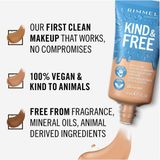 Rimmel London - Kind & Free Vegan Foundation 30 ml 601 - Soft Chocolate
