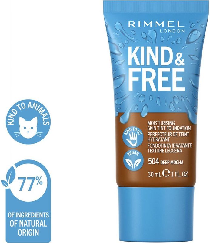 Rimmel London - Kind & Free Vegan Foundation 30 ml 504 - Deep Mocha