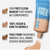 Rimmel London - KIND & FREE Vegan Foundation - 010 Rose Ivory - Hydraterende Formule