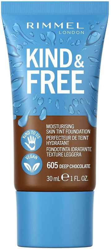 Rimmel London - Kind & Free Vegan Foundation 30 ml 605 - Deep Chocolate