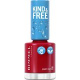 Rimmel London - KIND & FREE - Nagellak - 8 ml - 156 Poppy Pop Red