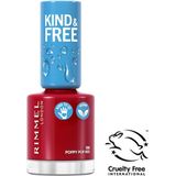 Rimmel London - KIND & FREE - Nagellak - 8 ml - 156 Poppy Pop Red