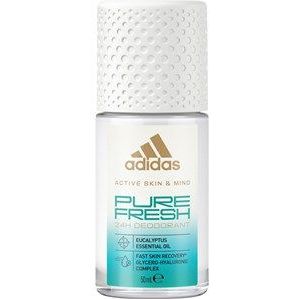 adidas Pure Fresh Roll Roll-on deodorant met eucalyptusolie en 24 uur frisheid met huidvriendelijke formule, 50 ml