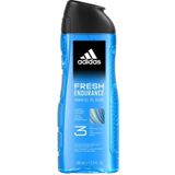Adidas, Fresh Endurance 3-in-1 douchegel voor lichaam, haar en gezicht, veganistische formule, 250 ml