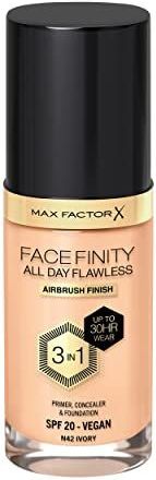Max Factor - Facefinity All Day Flawless Foundation - 30 ml - N42 Ivory