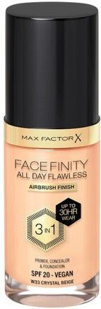 Max Factor - All Day Flawless Foundation - 033 Crystal Beige - Olievrij - Veganistisch