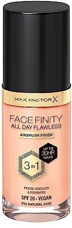 Max Factor - All Day Flawless 3in1 Foundation - 50 Natural Rose - 30 ml