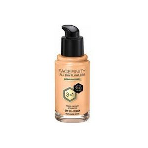 Crème Make-up Basis Max Factor Face Finity All Day Flawless 3 in 1 Spf 20 Nº W62 Warm beige 30 ml