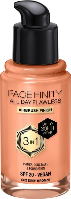 Max Factor - Facefinity All Day Flawless Foundation - SPF20 - C82 Deep Bronze - 30ml