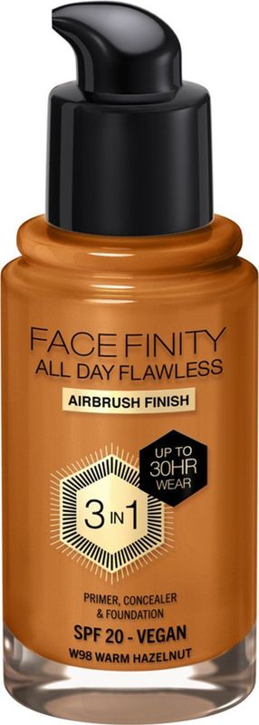 Max Factor Make-up Gezicht FacefinityAll Day Flawless Foundation SPF 20 98 Warm Hazelnut