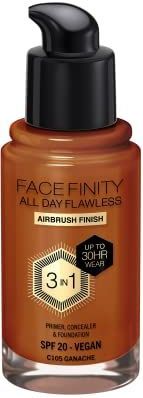 Crème Make-up Basis Max Factor Face Finity All Day Flawless 3 in 1 Spf 20 Nº C105 Ganache 30 ml