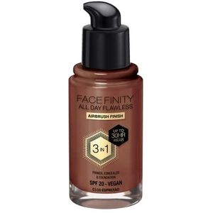 Max Factor Facefinity All Day Flawless Langaanhoudende Make-up SPF 20 Tint 110 Espresso 30 ml