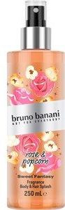 bruno banani Sweet Fantasy Body Splash, lebendig blumiges Körperspray für Damen, 250ml