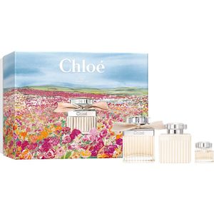 Chloé Chloé Giftset - 75 ml eau de parfum spray + 5 ml eau de parfum spray + 100 ml bodylotion - cadeauset voor dames