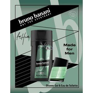 Bruno Banani Made for Men Giftset - 30 ml eau de toilette spray + 250 ml showergel - cadeauset voor heren