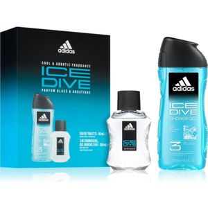 Adidas, Ice Dive cadeauset voor heren, eau de toilette 50 ml en 3-in-1 douchegel, 250 ml